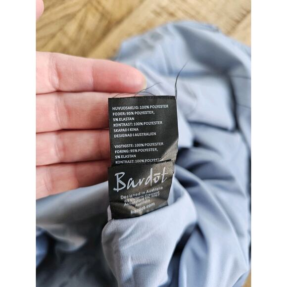 Bardot Vienna Lace Overlay Dress Dusty Blue Size 10 EUC - Picture 8 of 12